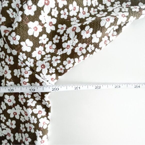 ASOS Dress All-Over Brown Floral Print Round Neck Long Sleeves Women's 10 NWT - Picture 6 of 8